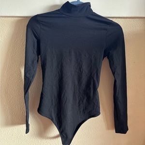 Abercrombie black turtleneck / mock neck bodysuit soft af collection